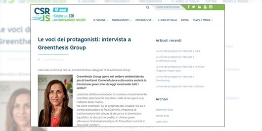 Le voci dei protagonisti: intervista a Greenthesis Group